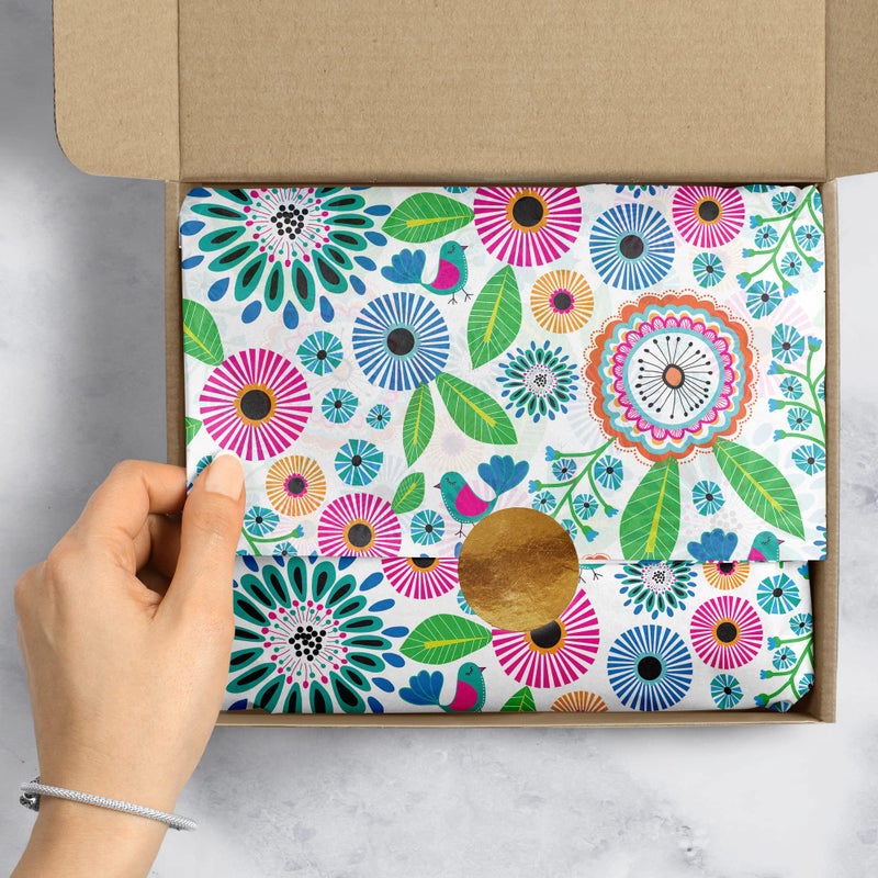Jillson Roberts Bulk 240 Sheet-Count 20 x 30 Premium Printed Tissue Paper Available in 12 Designs, Pretty Petunia - Image 4
